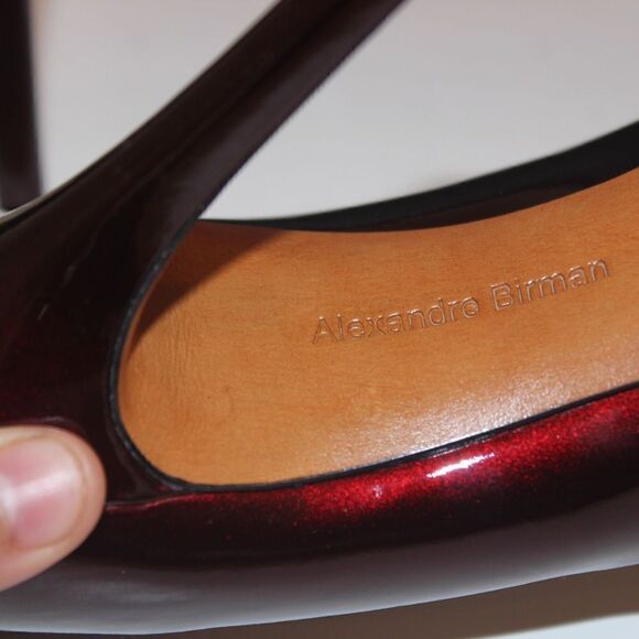 NEW Alexandre Birman Fechado Salto Alto Red Moroccan Heels size 7 - Picture 10 of 11